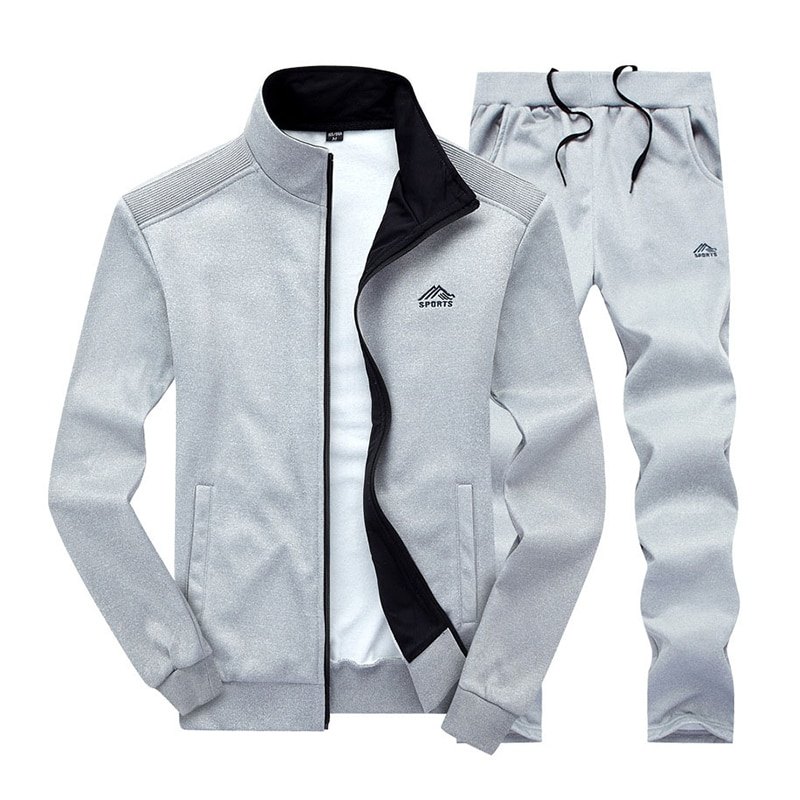 Cotton White Men Sportswear Track Suit